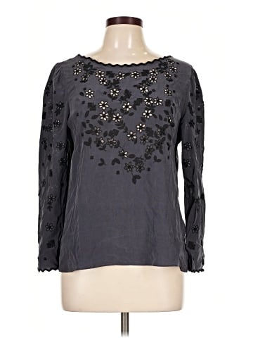 Rebecca Taylor Long Sleeve Silk Top (view 1)