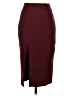 Express Solid Burgundy Formal Skirt Size 0 - photo 1