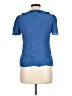 Fossil 100% Silk Blue Short Sleeve Silk Top Size L - photo 2