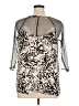 Jennifer Lopez 100% Polyester Animal Print Silver 3/4 Sleeve Blouse Size XL Petite - photo 2