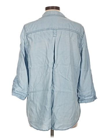 Skies Are Blue 3/4 Sleeve Button-Down Shirt (view 2)