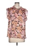 Chenault Pink Short Sleeve Blouse Size L - photo 1