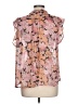 Chenault Pink Short Sleeve Blouse Size L - photo 2