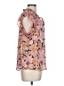 Chenault Pink Short Sleeve Blouse Size L - photo 4