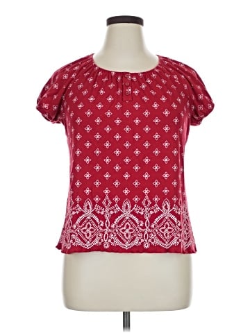 Karen Scott Short Sleeve Blouse (view 1)