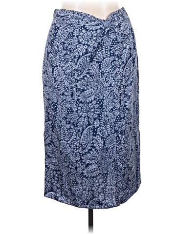 Madewell Linen-Blend Knotted Midi Skirt in Paisley Garden (view 1)