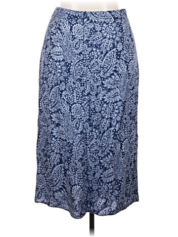 Madewell Linen-Blend Knotted Midi Skirt in Paisley Garden (view 2)