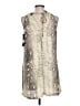 Renee C. 100% Polyester Silver Sleeveless Blouse Size L - photo 2