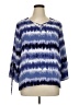 Counterparts 100% Polyester Blue 3/4 Sleeve Blouse Size XL - photo 1