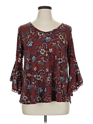 Roommates 3/4 Sleeve Blouse (view 1)