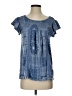 Absolutely Famous Blue Short Sleeve Blouse Size S - photo 1