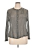 Cachet Metallic Gray Long Sleeve Blouse Size 16 - photo 1