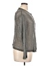 Cachet Metallic Gray Long Sleeve Blouse Size 16 - photo 4