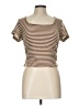 Shein Brown Short Sleeve Top Size L - photo 1