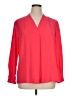Investments 100% Polyester Red Long Sleeve Blouse Size XL - photo 1