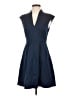Halston Heritage 100% Polyester Solid Blue Cocktail Dress Size 4 - photo 1