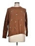 Tea n Rose 100% Polyester Stars Brown Pullover Sweater Size L - photo 1