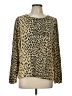 J.Crew 100% Rayon Animal Print Gold Long Sleeve Blouse Size 10 - photo 1
