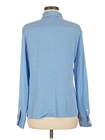 Theory Long Sleeve Silk Top (view 2)
