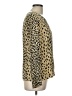 J.Crew 100% Rayon Animal Print Gold Long Sleeve Blouse Size 10 - photo 4