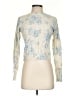 Sincerely Jules Floral Blue Turtleneck Sweater Size XS - photo 1
