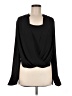 BCBGMAXAZRIA 100% Polyester Black Long Sleeve Blouse Size M - photo 1