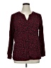 Christopher & Banks Red Long Sleeve Blouse Size XL - photo 1