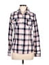 Japna Plaid Pink Long Sleeve Button-Down Shirt Size M - photo 1