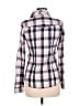 Japna Plaid Pink Long Sleeve Button-Down Shirt Size M - photo 2