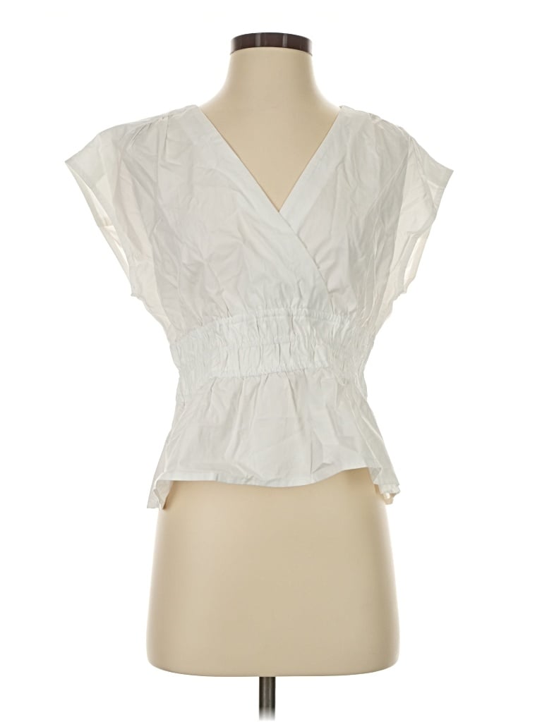 Banana Republic Factory Store Short Sleeve Blouse In Ivory