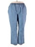 Woman Within Solid Blue Casual Pants Size 24W - photo 1