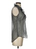 CAbi Gray Sleeveless Button-Down Shirt Size XS - photo 4