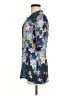 Tucker 100% Polyester Floral Purple Short Sleeve Blouse Size M (estimated) - photo 5