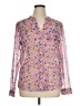 Kut from the Kloth 100% Polyester Floral Pink Long Sleeve Blouse Size XL - photo 1