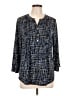NY Collection Blue 3/4 Sleeve Blouse Size L - photo 1
