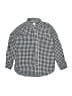 Gap Kids 100% Cotton Checkered-gingham Blue Long Sleeve Button-Down Shirt Size 6 - 7 - photo 1