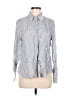 Reiss 100% Viscose Stripes Blue Long Sleeve Button-Down Shirt Size 6 - photo 1