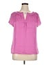 Talbots 100% Polyester Pink Short Sleeve Blouse Size 14 - photo 1