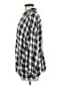 Max Studio 100% Rayon Plaid Silver Long Sleeve Button-Down Shirt Size M - photo 5