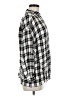Max Studio 100% Rayon Plaid Silver Long Sleeve Button-Down Shirt Size M - photo 4