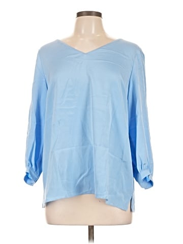 Lafayette 148 New York 3/4 Sleeve Silk Top (view 1)