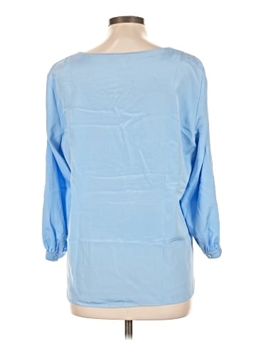 Lafayette 148 New York 3/4 Sleeve Silk Top (view 2)