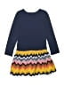 Lands' End 100% Cotton Chevron-herringbone Blue Dress Size 7 - photo 2