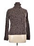 Rena Rowan Tweed Brown Turtleneck Sweater Size XL - photo 1