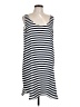 Ann Taylor LOFT 100% Polyester Stripes White Black Casual Dress Size L - photo 1