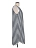 Ann Taylor LOFT 100% Polyester Stripes White Black Casual Dress Size L - photo 4