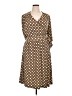 Talbots Polka Dots Brown Casual Dress Size 16 - photo 1