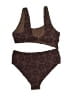 Seamolly Animal Print Brown One Piece Swimsuit Size XL - photo 2