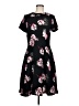 Talbots 100% Polyester Floral Pink Black Casual Dress Size 6 - photo 1