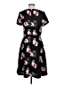 Talbots 100% Polyester Floral Pink Black Casual Dress Size 6 - photo 2
